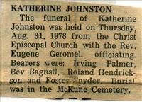 Johnston, Katherine